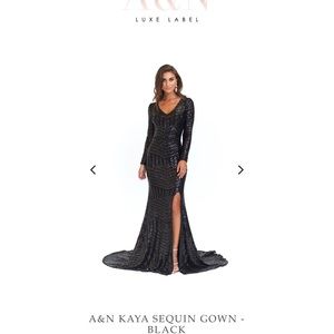A&N Kaya Long Sleeve Sequined Dress